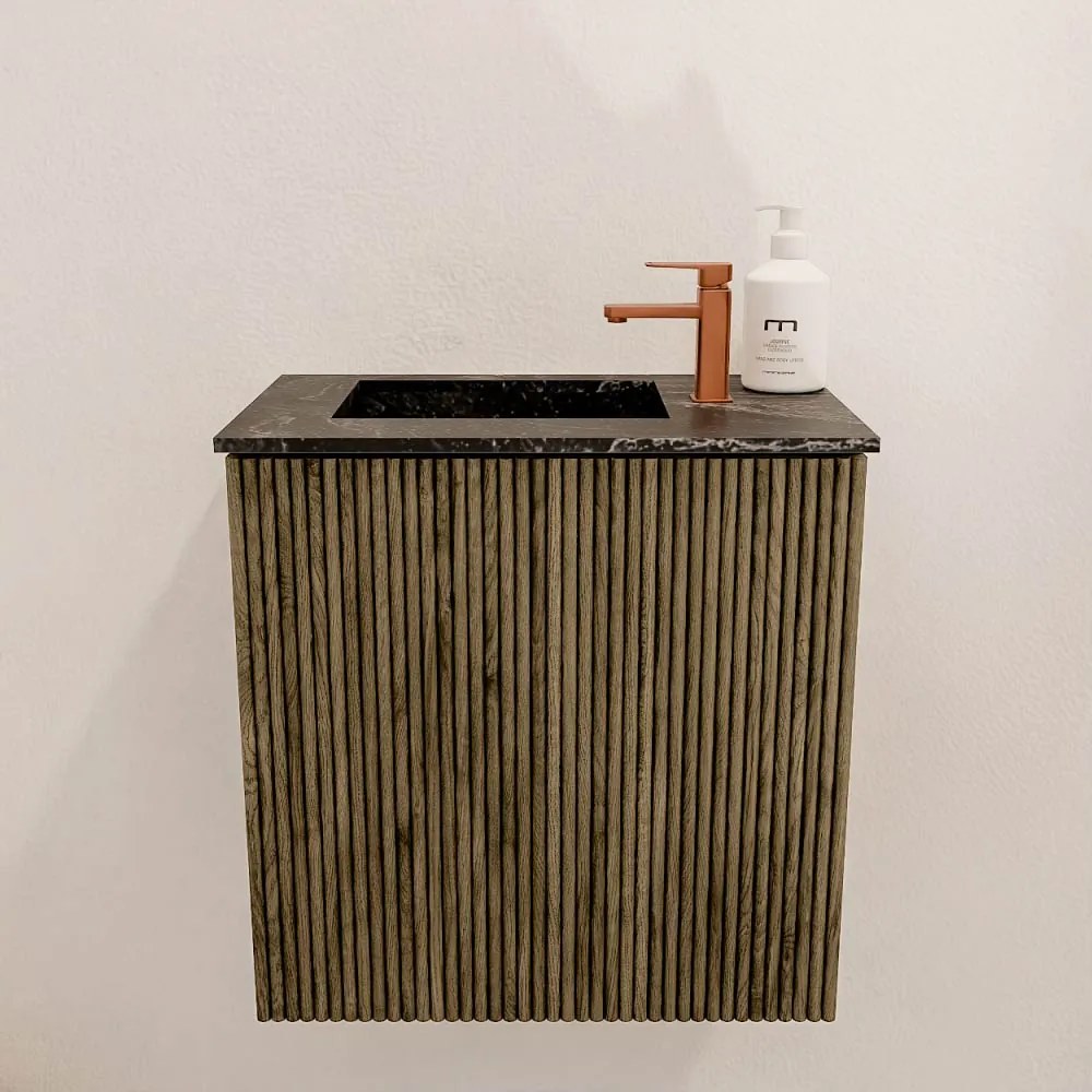 Mondiaz Joya DLux 40cm toiletmeubel dusk met wastafel faye links 1 kraangat lava