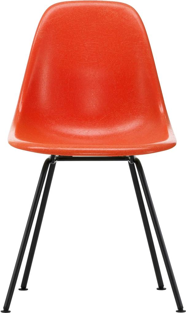 Vitra Eames DSX Fiberglass stoel zwart red orange