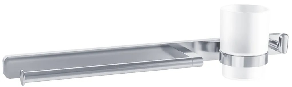 Eastbrook Asti messing handdoekbeugel, bekerhouder en handdoekhaak chroom