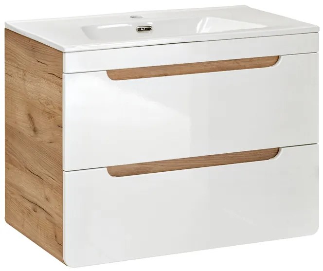 Comad Aruba White 821 FSC onderkast 80cm eiken/wit