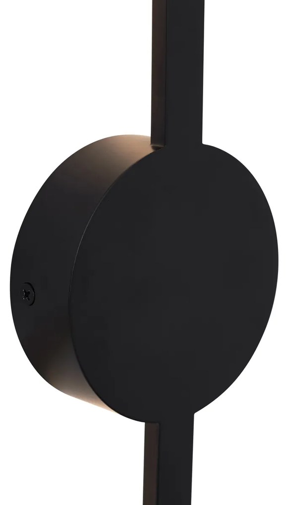 Moderne wandlamp zwart 60cm incl. LED - Clockwise Modern rond Binnenverlichting Lamp