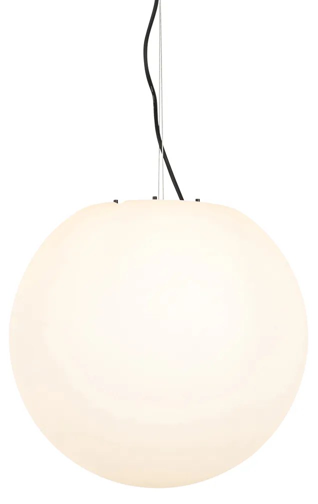 Moderne buiten hanglamp wit 45 cm IP44 - Nura Modern E27 IP44 Buitenverlichting bol / globe / rond