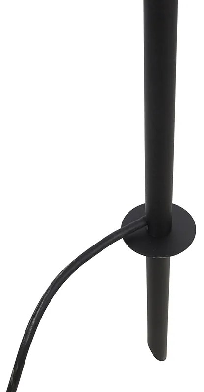 Prikspot zwart verstelbaar incl. snoer en stekker 300cm IP65 - Basic