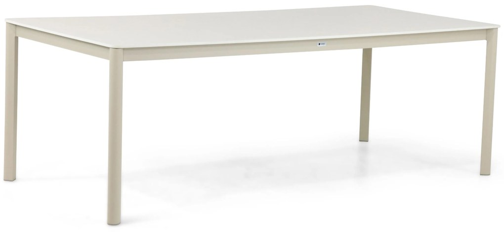 Dining Tuintafel rechthoekig 220 x 100 cm Aluminium/keramiek Taupe Como