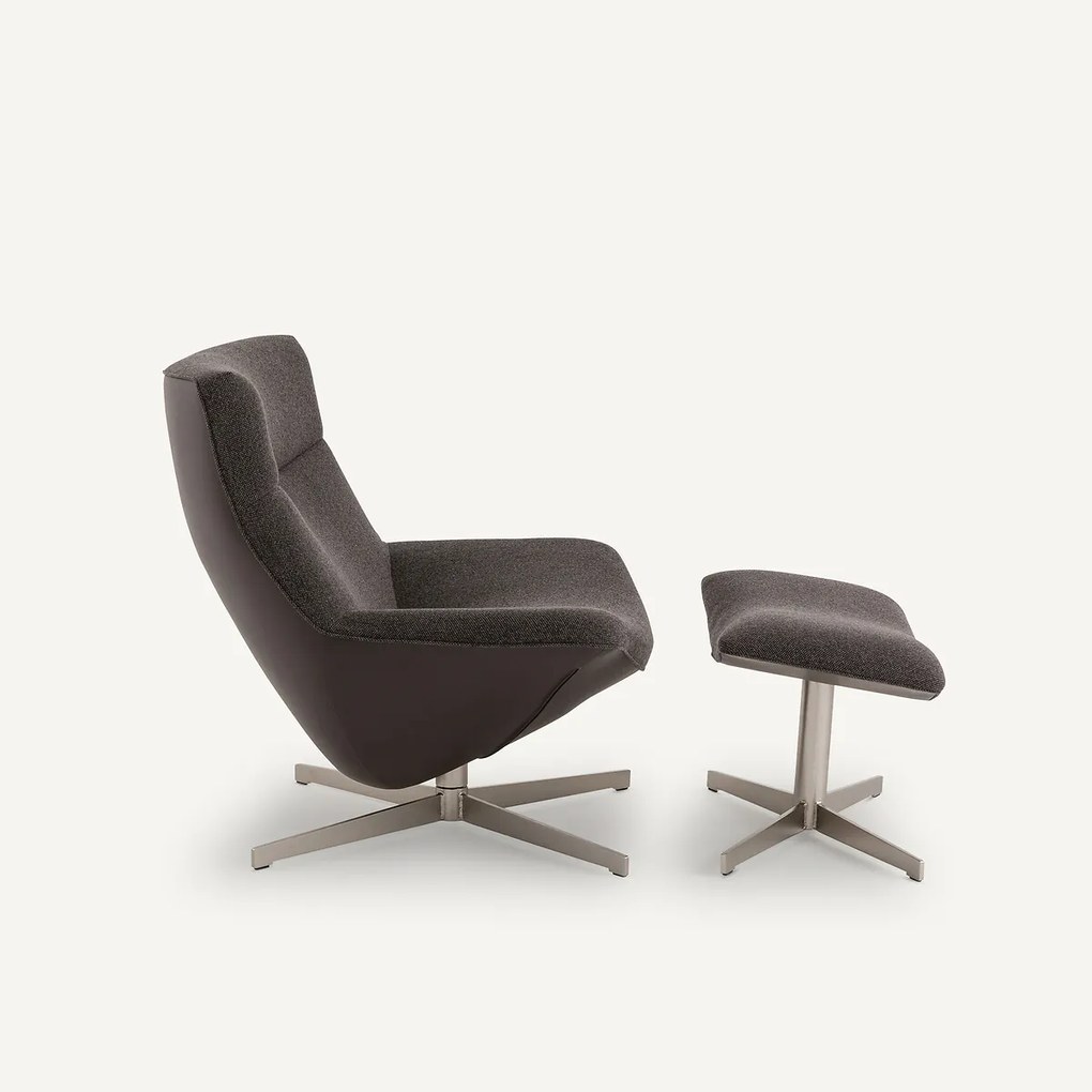 Draaiende relax fauteuil relax en voetensteun, Wesley