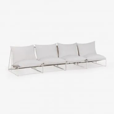 Amaro 4-delige Modulaire Tuinbank Gardenia Wit - Sklum