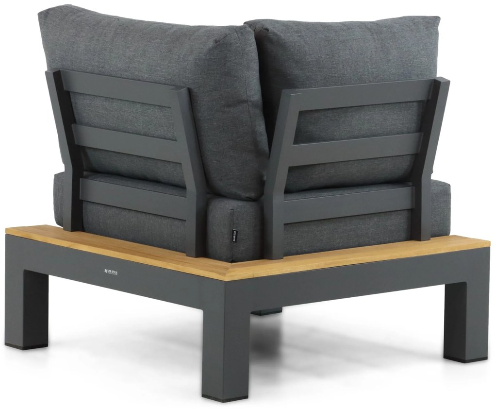 Loungeset 5 personen Aluminium/Teak Grijs Lifestyle Garden Furniture Vittoria