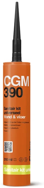 Coba CGM390 sanitair siliconenkit 310ml transparant grijs