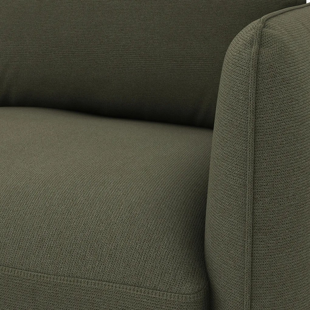 Hoekbank links, 4 zits, in polyester, LOMÉO