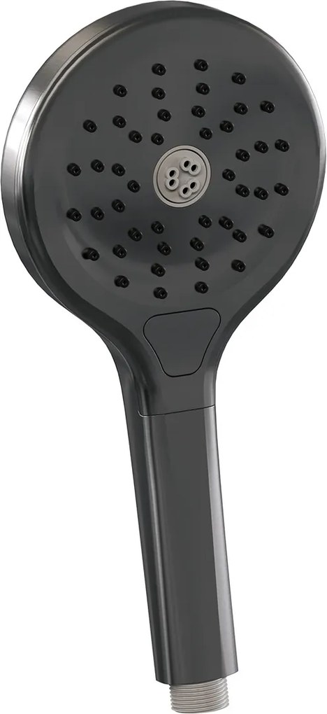 Brauer Stripe thermostatische badkraan met glijstang en 3 standen handdouche gunmetal geborsteld PVD