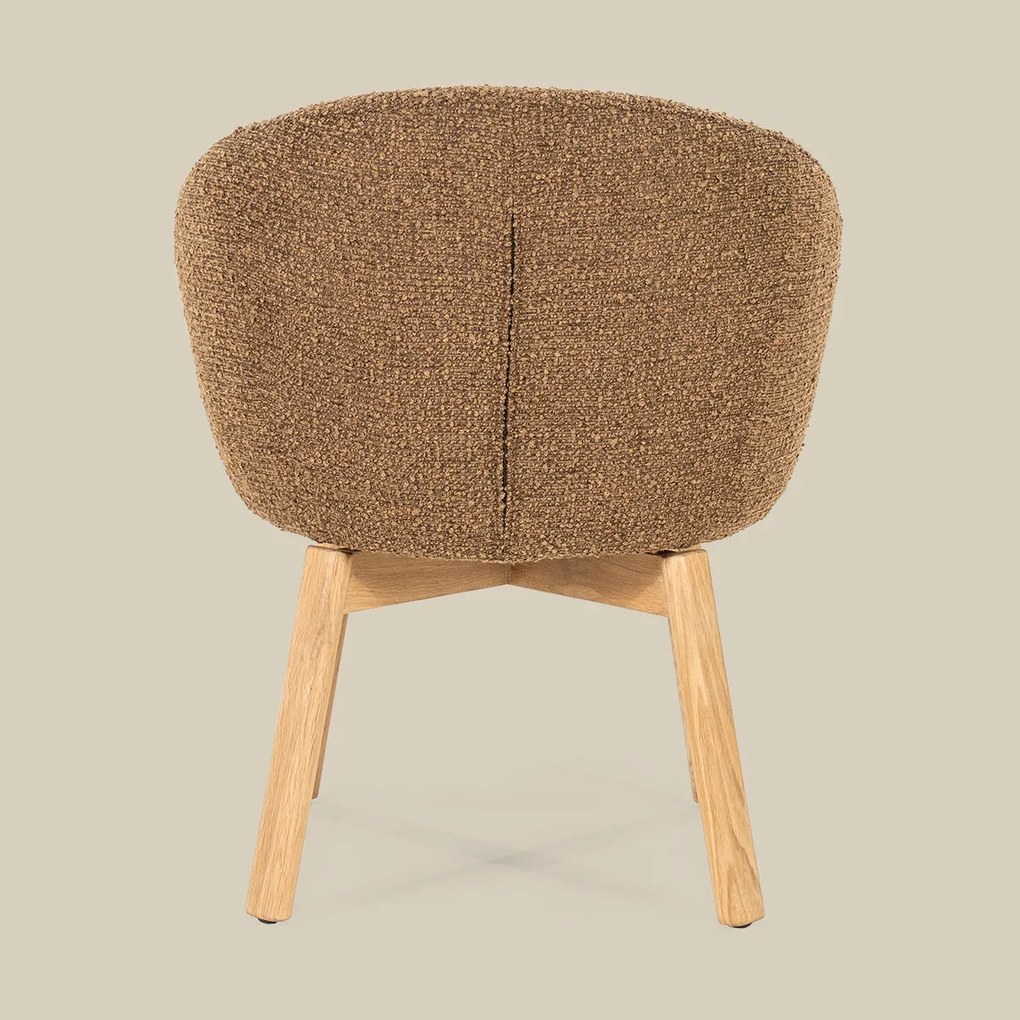 Eetstoel Hout Frame Bruin