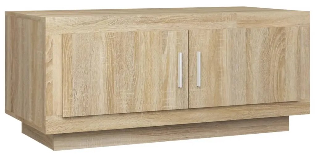 vidaXL Salontafel 102x50x45 cm bewerkt hout sonoma eikenkleurig