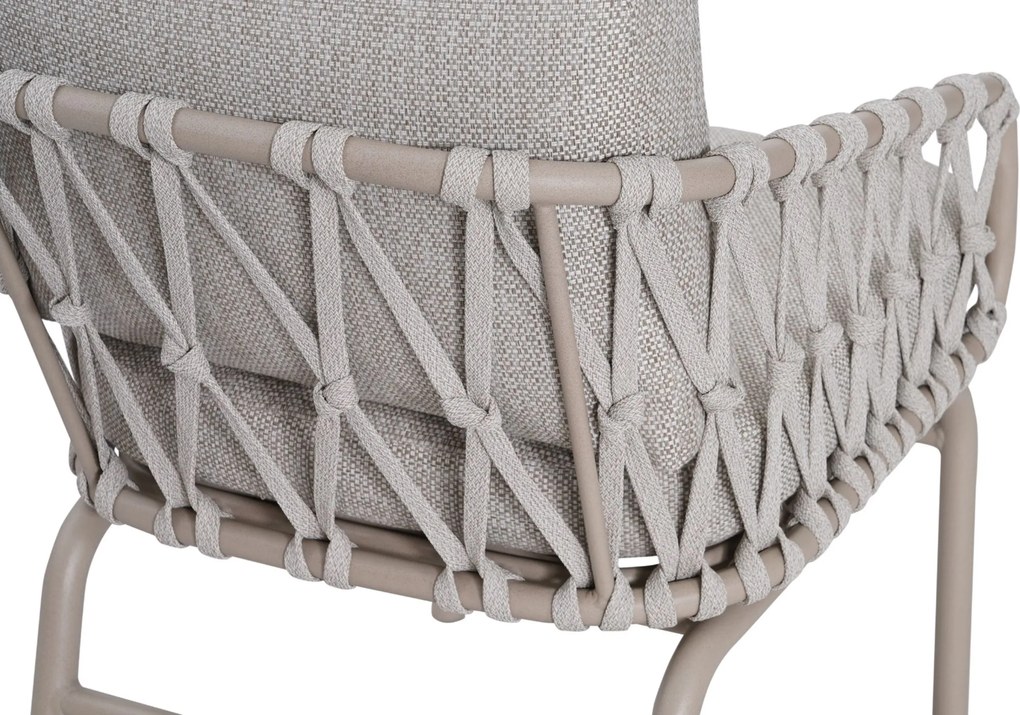 Tuinstoel Rope Zand/Beige Lifestyle Garden Furniture Ventana low  loft