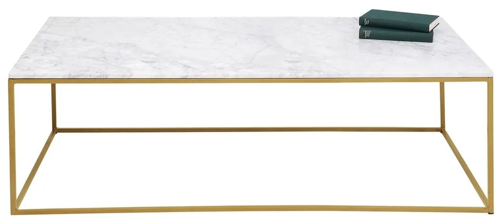 Kare Design Key West Salontafel Wit Marmer En Goud - 120 X 60cm.