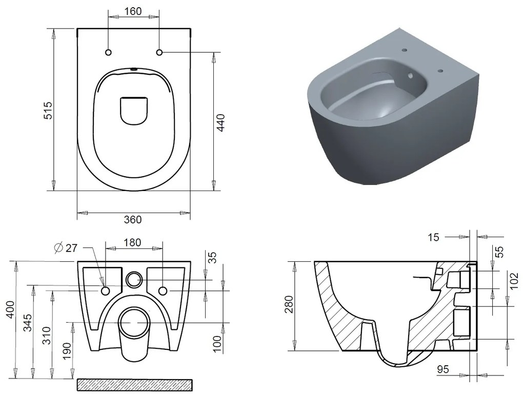 SaniGoods Acora toilet met bidet sproeier warm en koud water