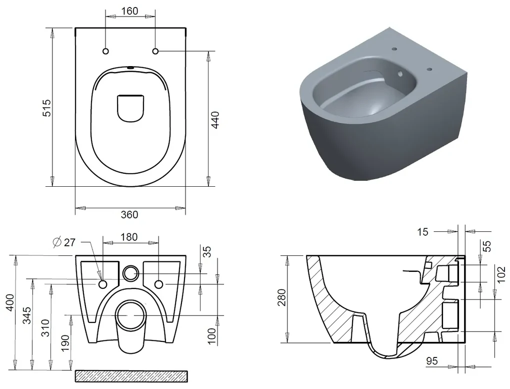 SaniGoods Acora toilet met bidet sproeier warm en koud water