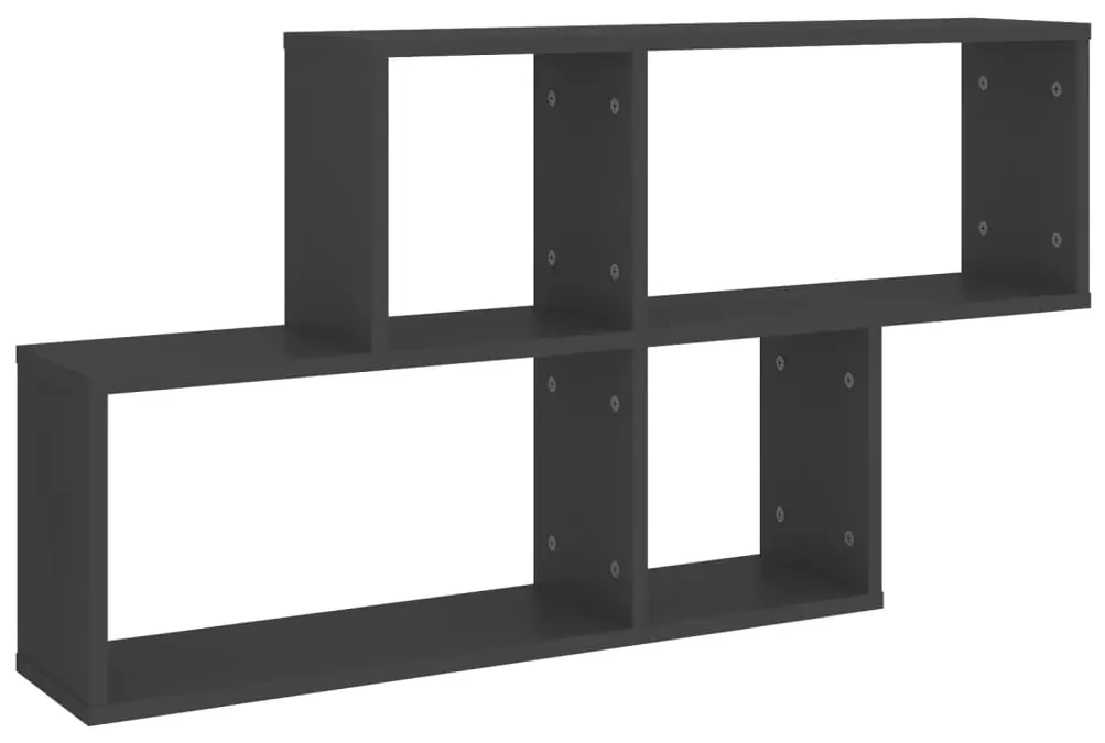 vidaXL Wandschap 100x18x53 cm spaanplaat grijs