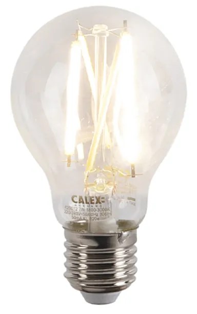 Smart vloerlamp met dimmer zwart met smoke glas incl. Wifi A60 - Maly Modern E27 Binnenverlichting Lamp