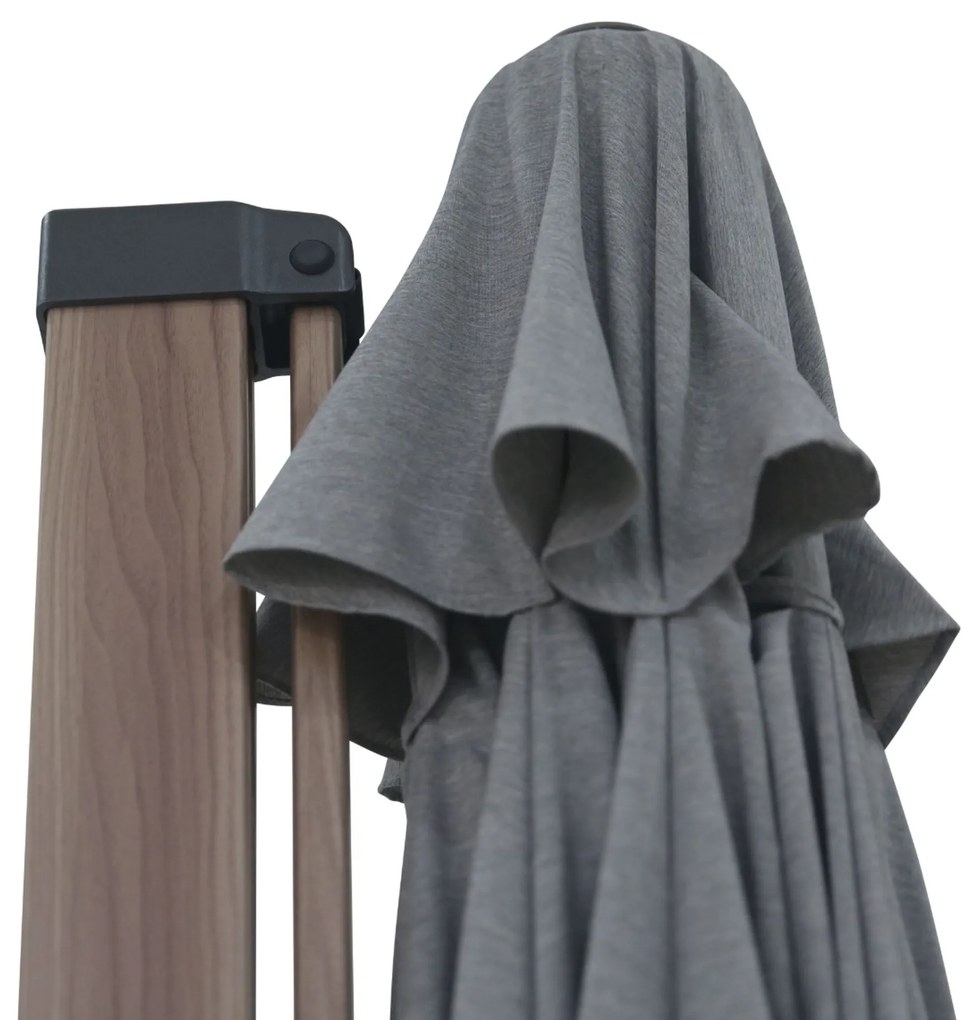 Zweefparasol 3.5m S2 Excellent (excl. voet) Grijs-antraciet Camello Luna