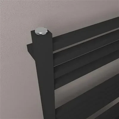 Eastbrook Tuscan Square multirail handdoekradiator 50x120cm 662W zwart mat