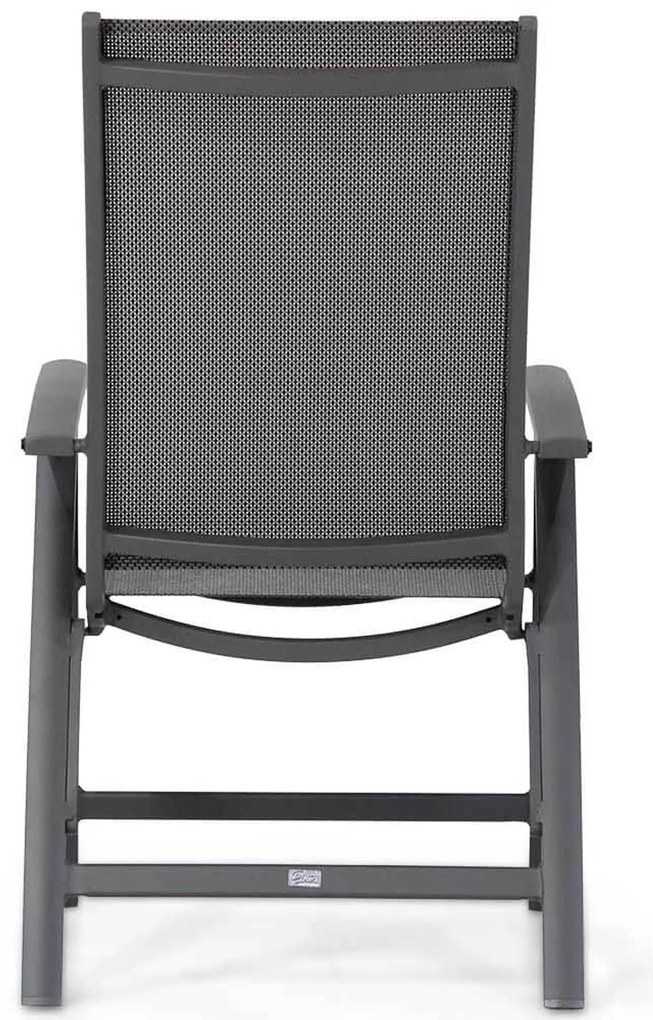 Tuinset 6 personen 220 cm Aluminium/Textileen /Graniet/Aluminium/textileen Grijs Presto Vasto/Graniet