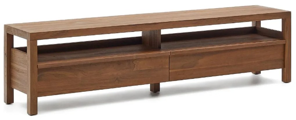Kave Home Sashi Japandi Tv-meubel Donker Teak Hout - 200x40x50cm.