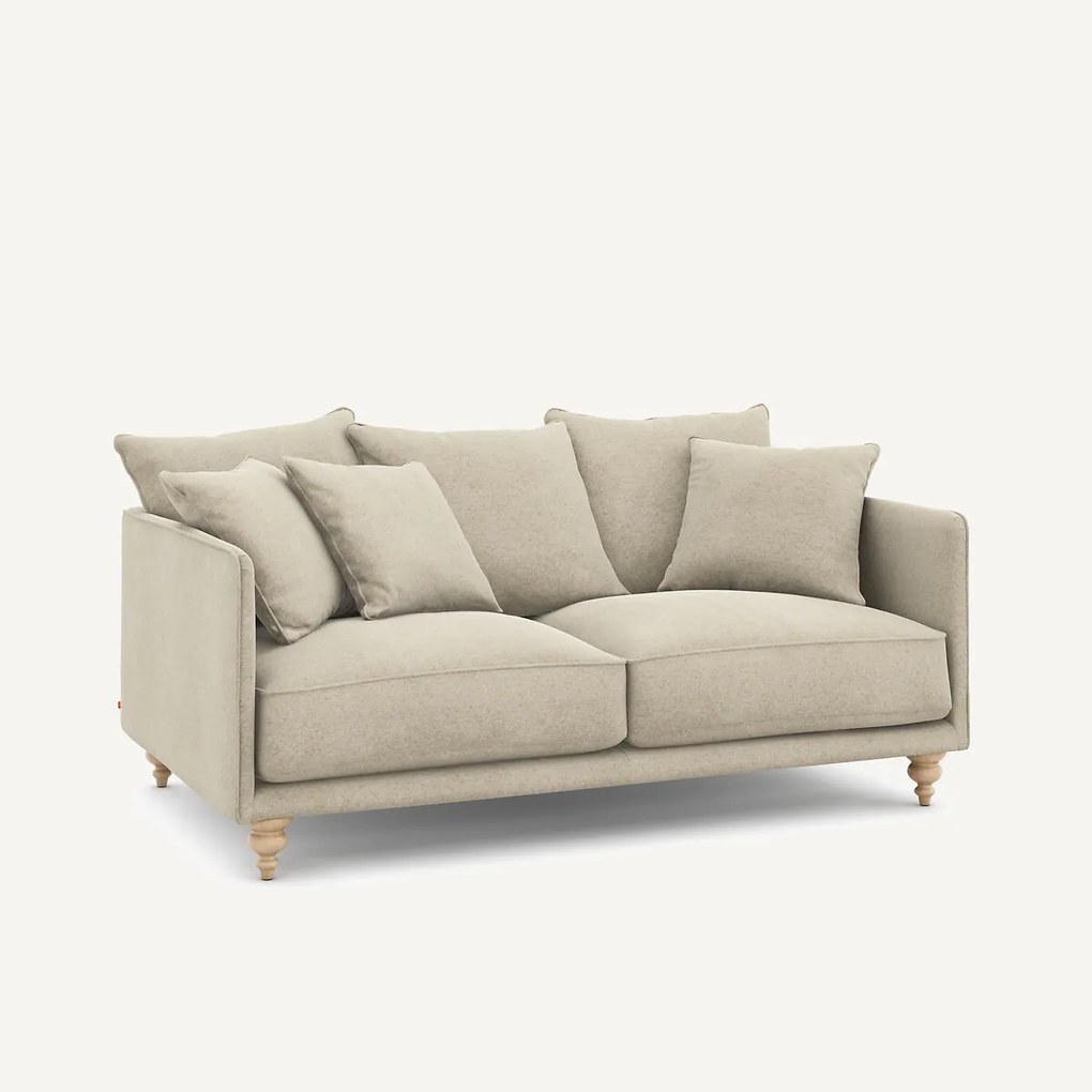 3-zits compacte zetel van linnen fluweel, LAZARE