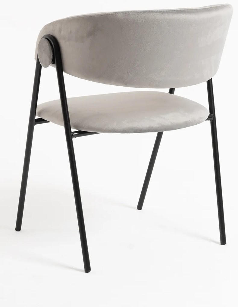 Mihu Zwart Fluwelen Stoel