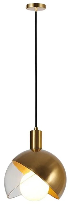 Hangende plafondlamp gouden glazen bol APP638-1CP