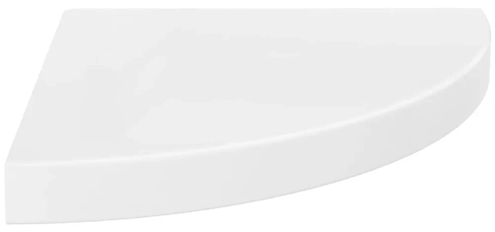 vidaXL Hoekschap zwevend 35x35x3,8 cm MDF hoogglans wit