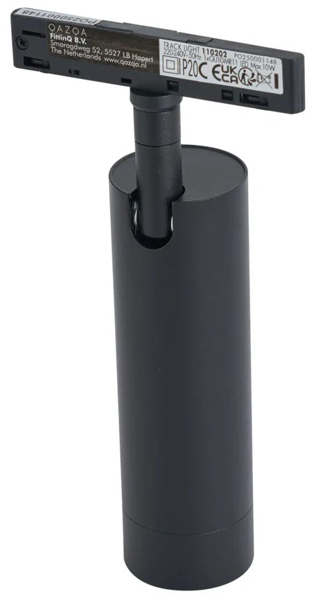 Moderne spot zwart voor railsysteem 1-fase GU10 35mm - Slimline Uzzy