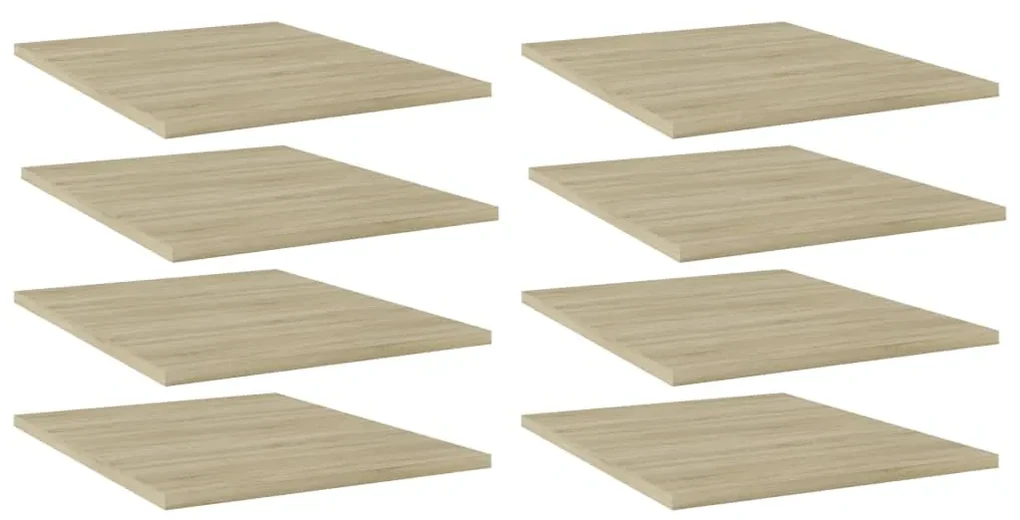 vidaXL Wandschappen 8 st 40x50x1,5 cm spaanplaat sonoma eikenkleurig