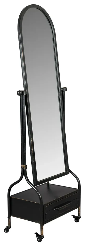 Dutchbone Gubo Verrijdbare Spiegel Met Lade - 65x184cm
