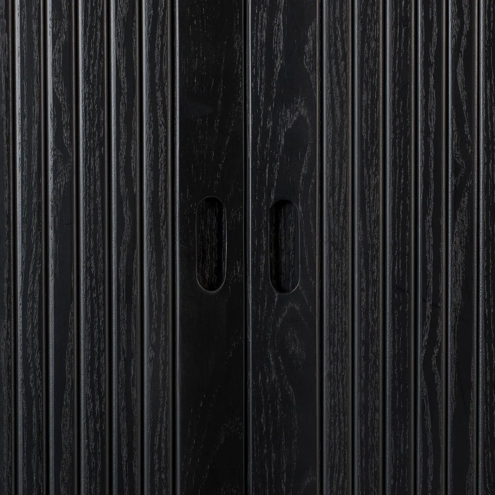 Zuiver Barbier Black Zwarte Design Wandkast - 100x45x140cm.