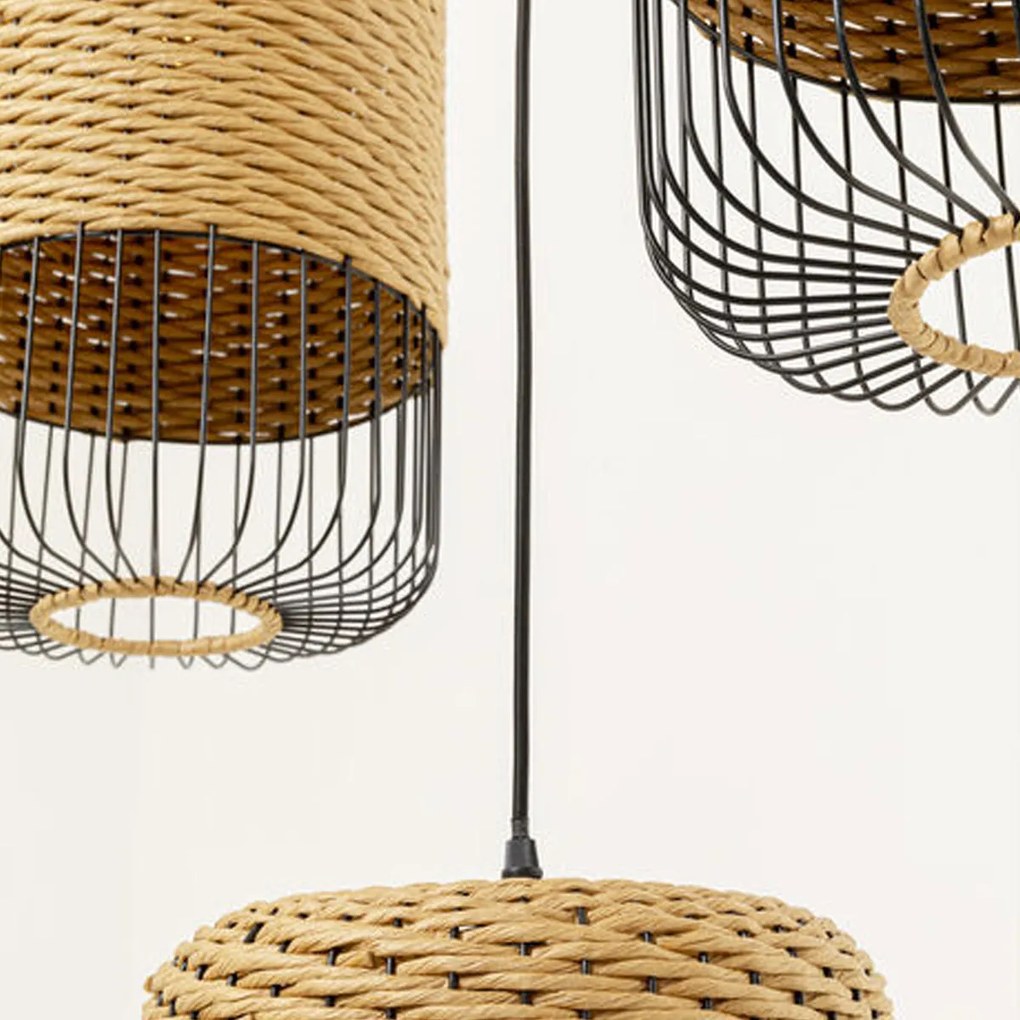 Rieten Eettafel Hanglamp