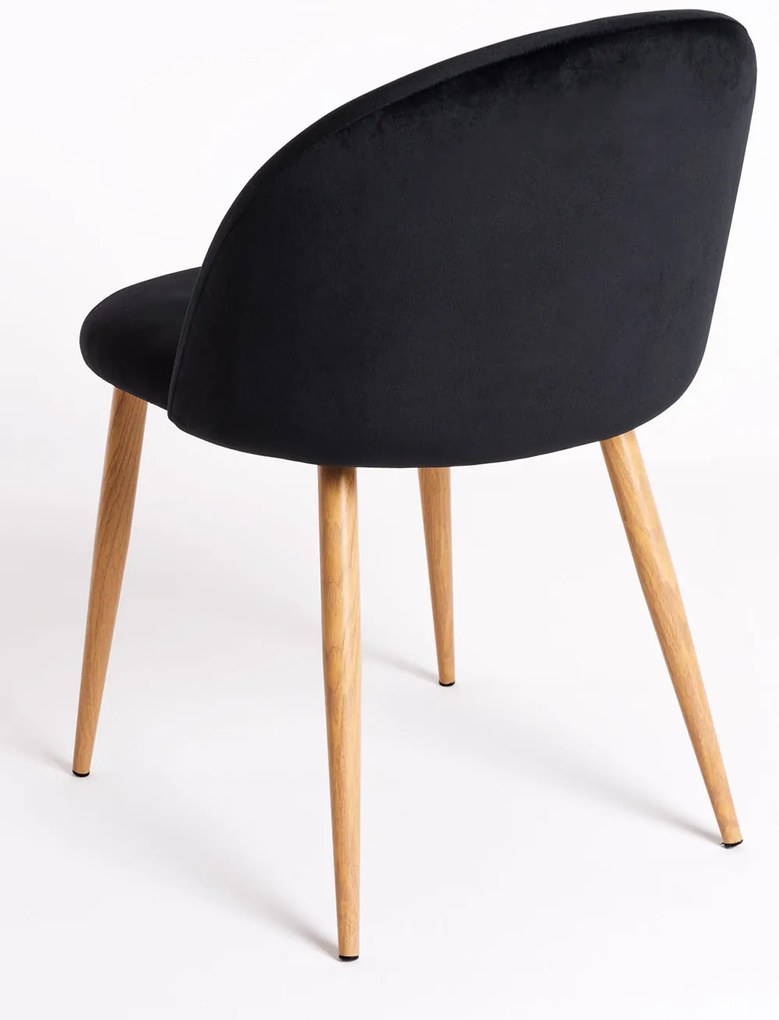 Set 4 fluwelen Vint Stoelen