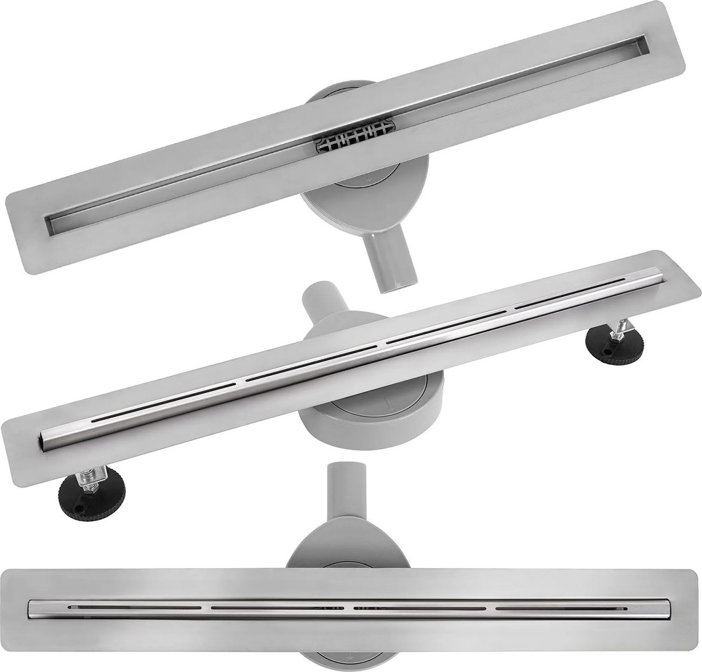 Lineaire afvoer Rea FILO Brush Steel 70