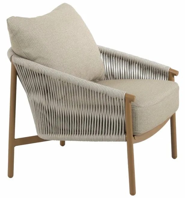 4 Seasons Outdoor Milos loungestoel amber SALE Loungestoel taupe weerbestendig