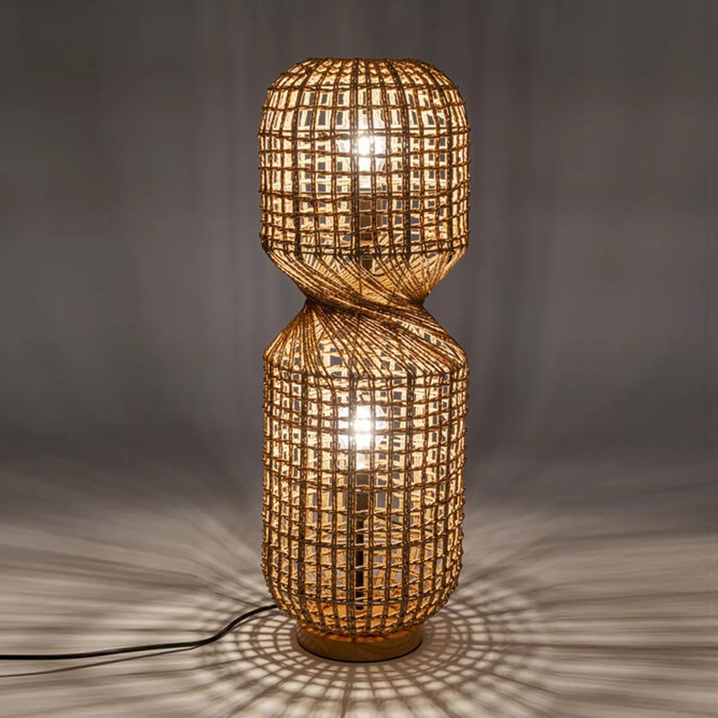 Staande Lamp Riet Retro 67 Cm