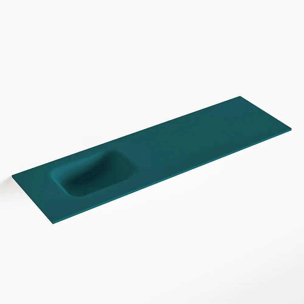 MONDIAZ LEX Smag solid surface inleg wastafel voor toiletmeubel 100cm. Positie wasbak links