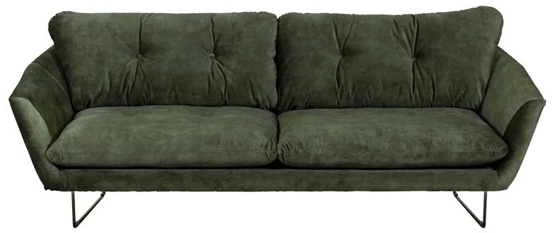 3 zitsbank - Kuddar - velours Adore Hunter groen 156