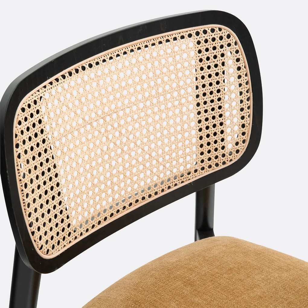 Set van 2 stoelen in beukenhout en vlechtwerk, Rivio