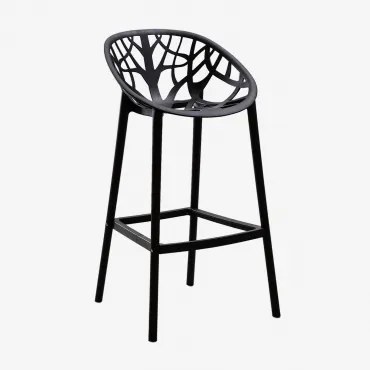 Verpakking Van 2 Ores Polypropyleen Hoge Krukken Zwart & ↑65 Cm - Sklum
