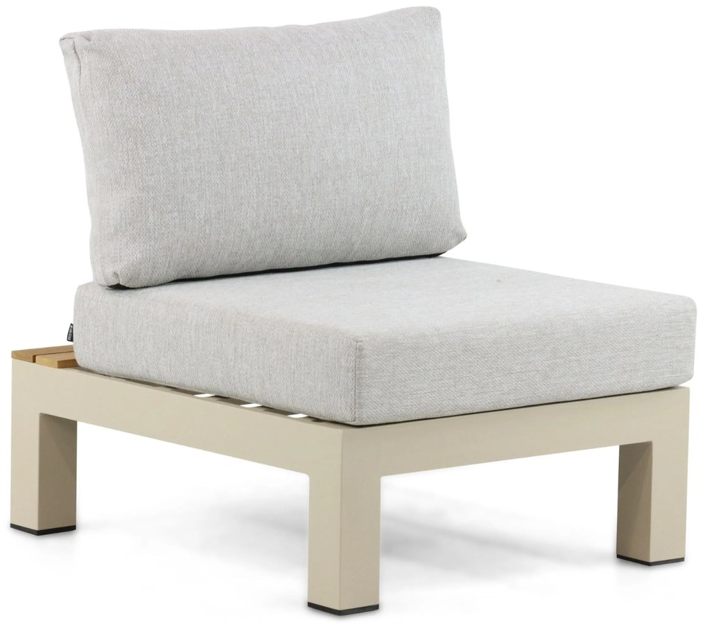 Loungeset 6 personen Aluminium/Teak Taupe Lifestyle Garden Furniture Vittoria