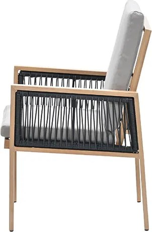 Garden Impressions San Capri lounge dining stoel - light teak aluminium