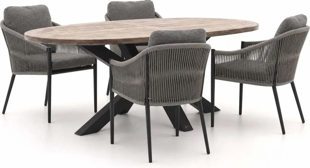 Diningset Bellagio  | 4 personen | Tuinset teakhout | 5-delig | Kees Smit Tuinmeubelen