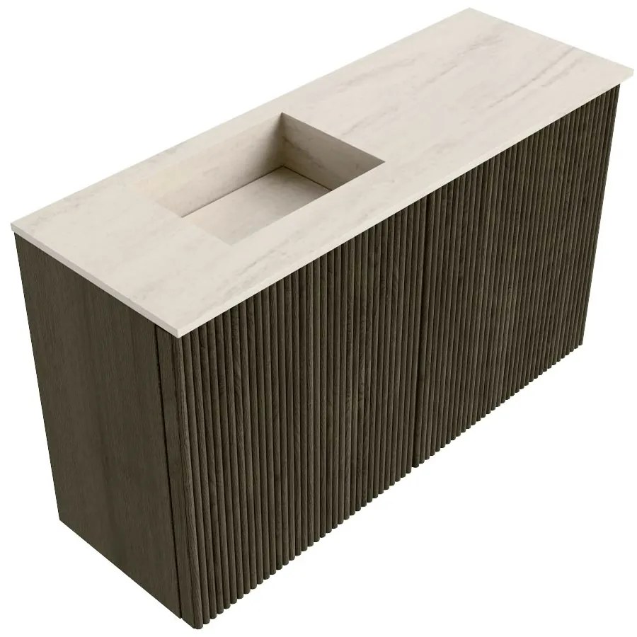 Mondiaz Joya DLux 70cm toiletmeubel shadow met wastafel faye links 1 kraangat meli