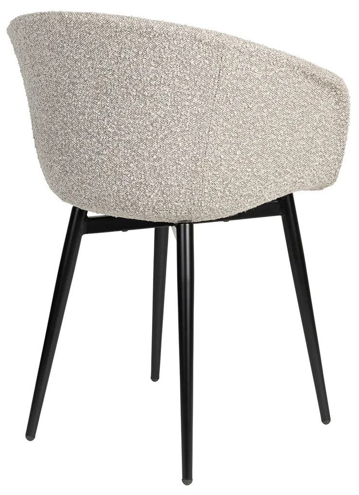 Design Kuipstoel Grijs Boucle