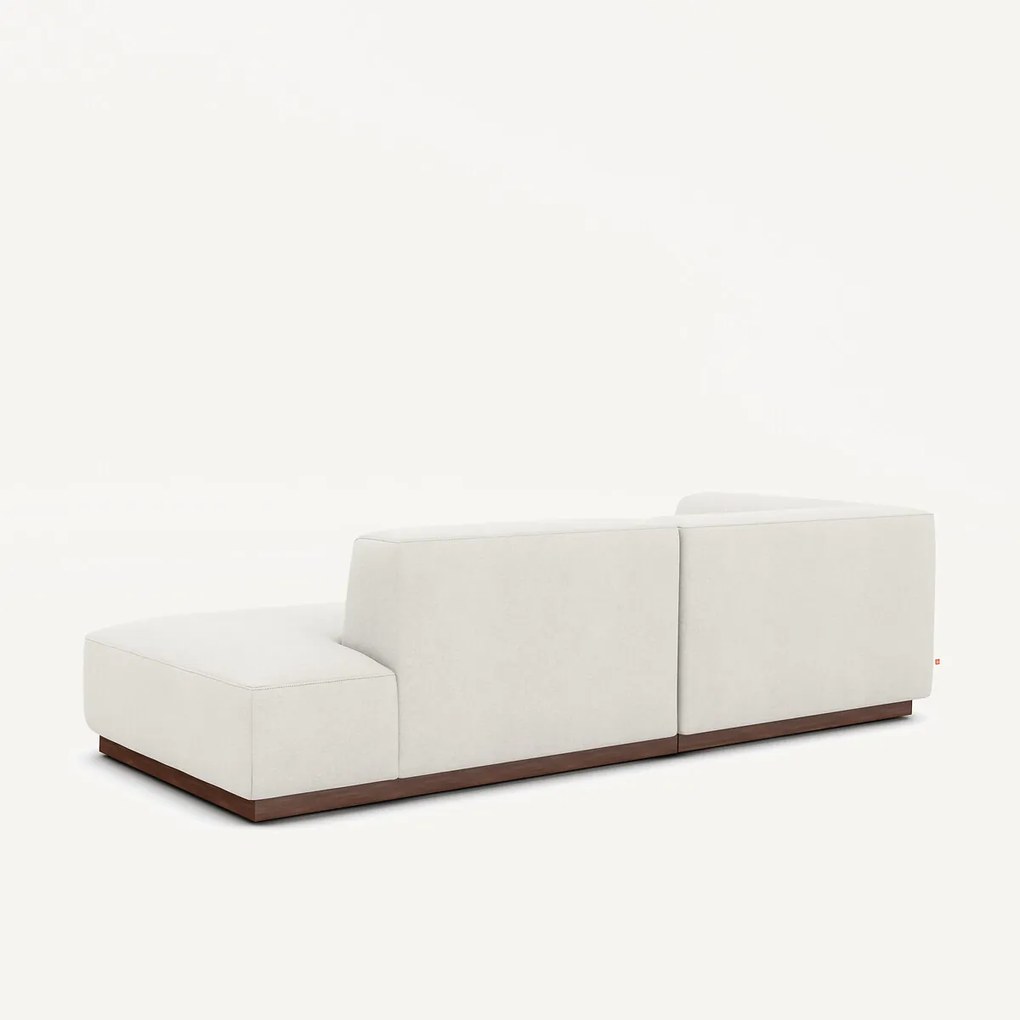 Hoekbank links in linnen fluweel, JACOPO