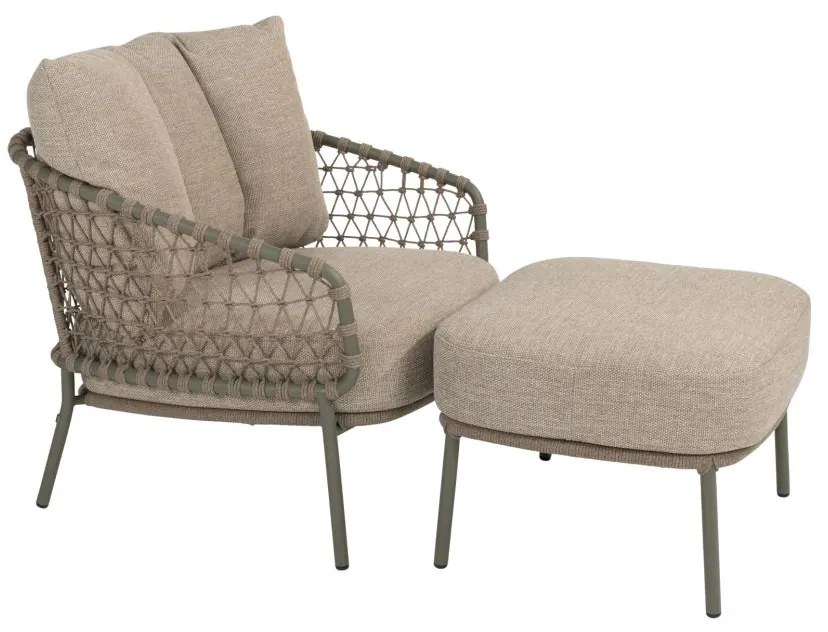 4 Seasons Outdoor Jura loungeset olijfgroen Loungeset groen weerbestendig